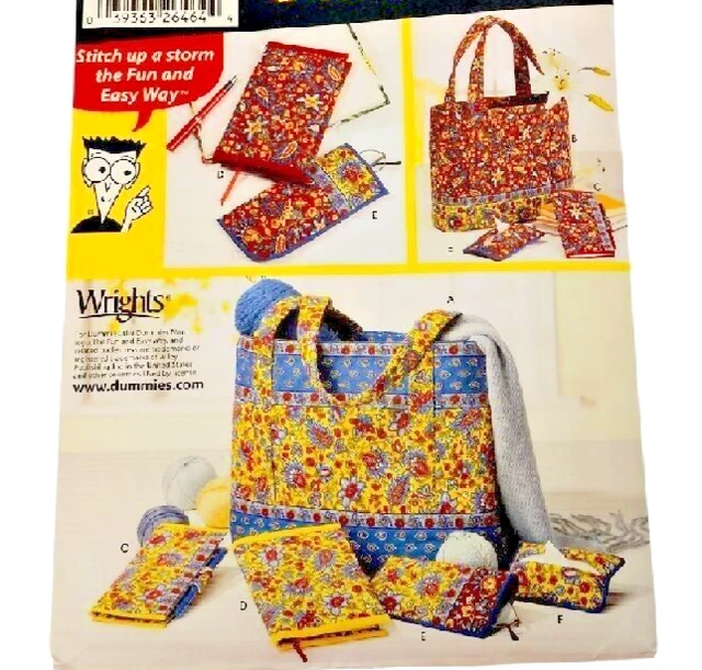 Bolso de Mano Simplicity 5598, Cubierta de Libro, Estuche para Gafas, Cubierta de Tela SIN CORTAR FF