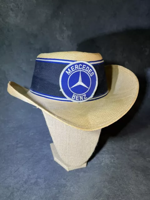 Eric Javits Woman’s Mercedes Benz Fedora Sun Golf Hat Rare Automotive Logo