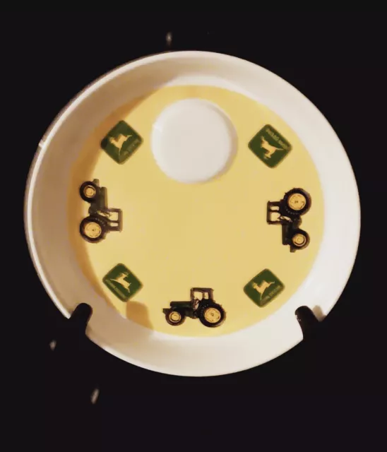 VINTAGE Gibson JOHN DEERE Ceramic Serving Tray 9.5” Round Beautiful