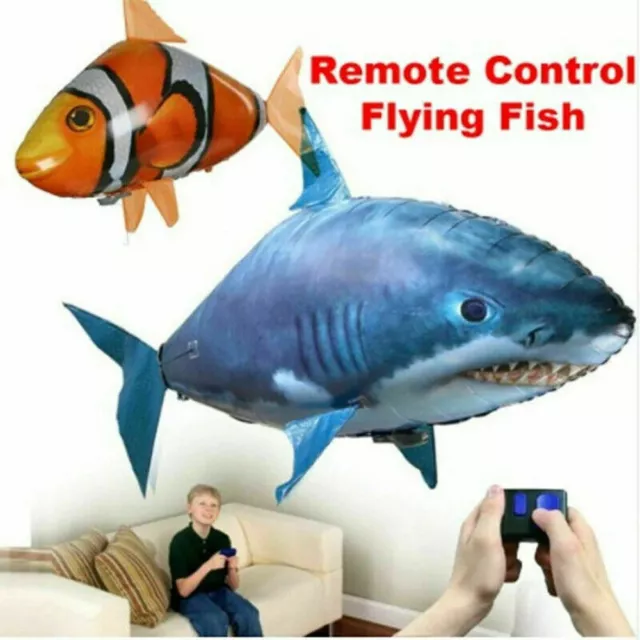 Flying Shark Air Swimmer RC Remote Control Toy Balloon Swimmers Kids Toys Kit AU