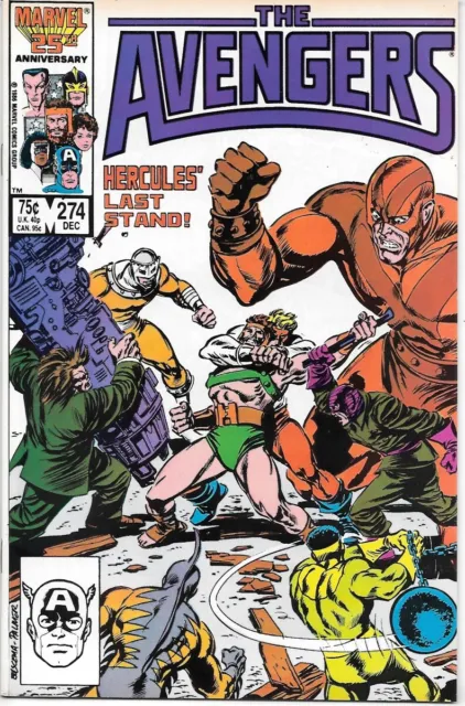 The Avengers Comic Book #274 Marvel Comics 1986 VERY FINE+ NEW UNREAD