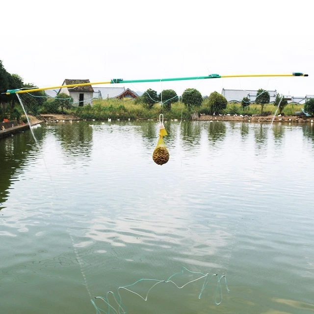 Rete Da Pesca Automatica 6 Buche - Nylon Pieghevole, Per Gamberetti E Granchi - Foto 7