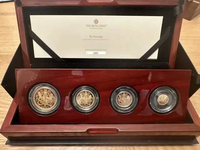 2022 Platinum Jubilee Gold Proof Four Coin Sovereign Set Queen Elizabeth II