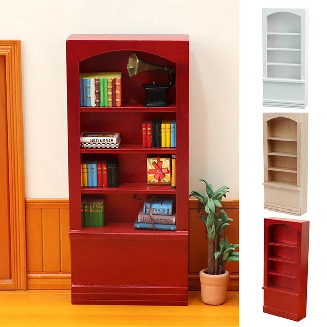 1:12 Dollhouse Miniature Bookcase Bookshelf Display Cabinet Furniture Decor T Sp