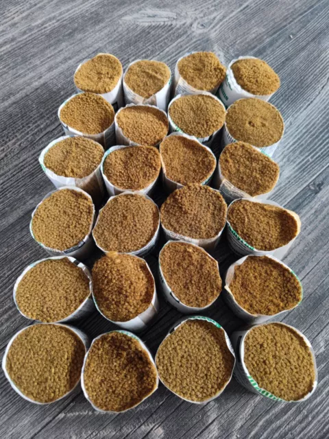 Knüpffäden, 24 Schnittpacks, goldbraun, Fein - Smyrna - Wolle ( Nr. 542 )