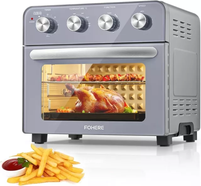 FOHERE Air Fryer Oven with Rotisserie 23L Mini Oven, 1700W Multifunctional Count