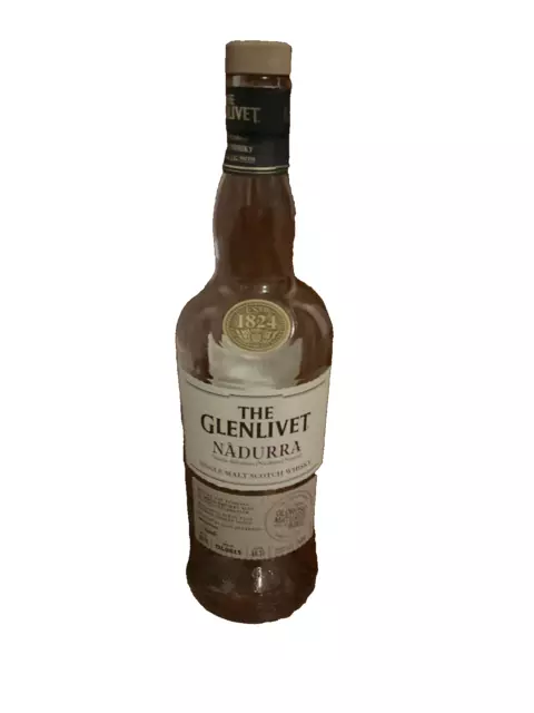 Glenlivet Nadurra Peated Cast Scotch Whiskey Empty Bottle