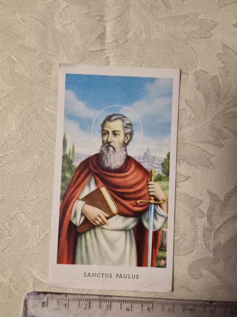 Santino Holy Card Preghiera a San Paolo Apostolo  Ed Gmi 244 SI99 ^