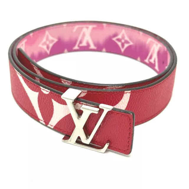 Auth LOUIS VUITTON Belt Monogram Vernis Belt 80/32 Pink Good Condition used