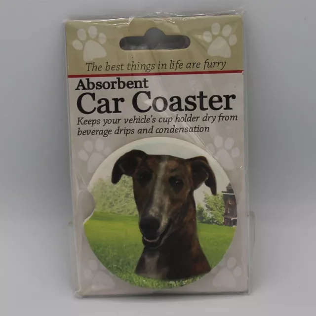 Super Absorbent Car Coaster - Dog - Greyhound