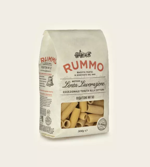 Rigatoni No.50 -Pasta aus 100% Hartweizengrieß- Pastificio Rummo 500 Gr