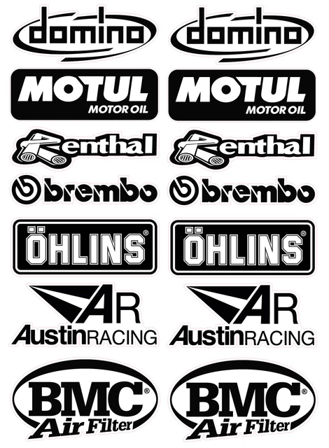 Adesivi decalcomanie sponsor TP per forcellone Aprilia RSV4 / Tuono