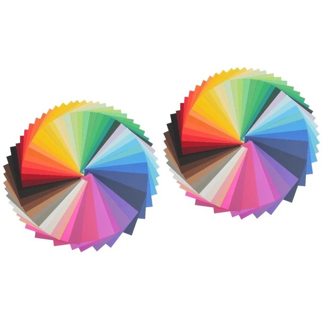 100 Sheets Papier Cartonné Carton De Couleur Trousses De Bricolage Album
