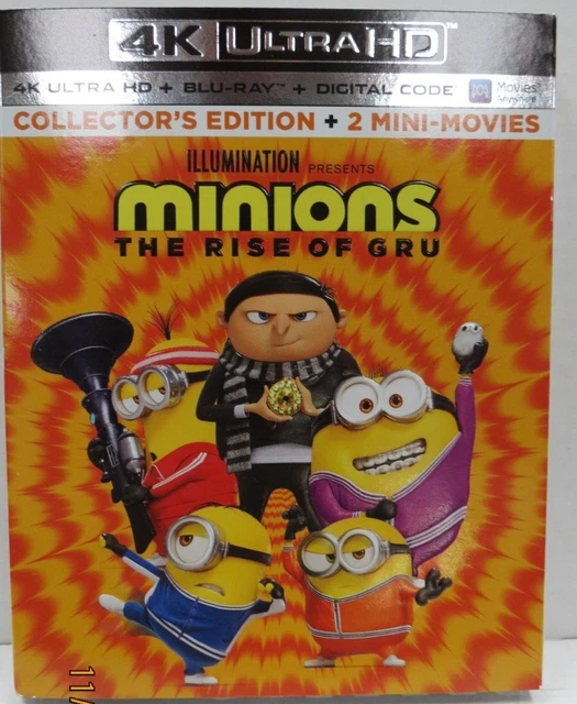 MINIONS THE RISE Of Gru 4K Ultra Hd + Blu-Ray + Digital Code New $19.00
