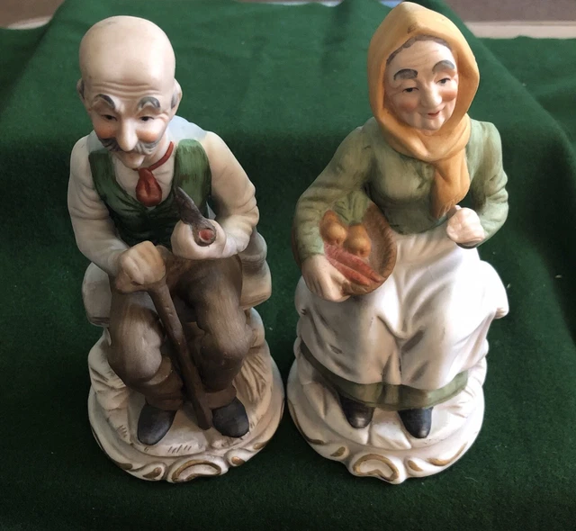 VINTAGE ARDCO OLD Man & Woman Porcelain Figurines 18.00 PicClick