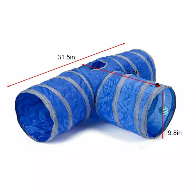 Collapsible Cat Tunnel Tube Interactive Indoor Cats Peek Hole Kitten Toys Hot 3