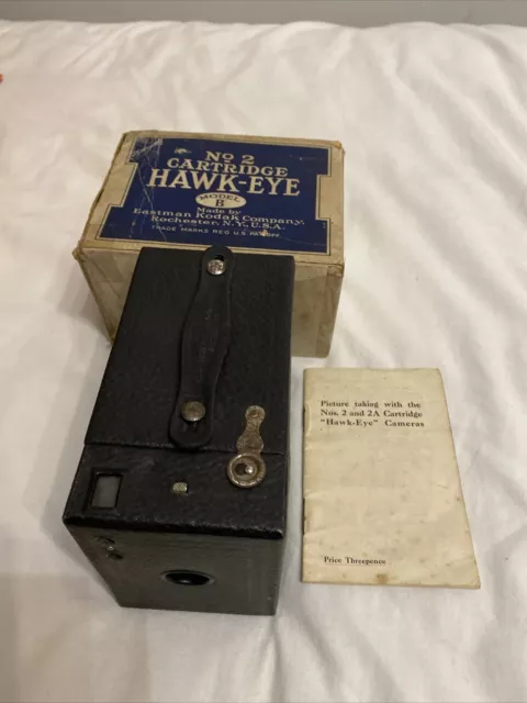 Appareil Photo Kodak N*2 Cartridge Hawk-Eye Model B, dans sa boîte d’origine