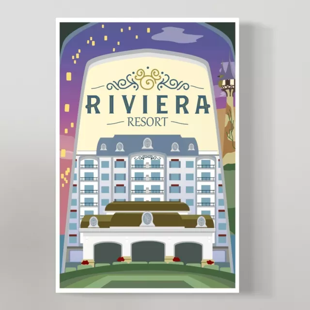 Walt Disney World Riviera Resort Poster Art- Tangled