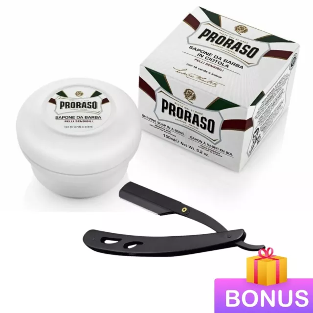 Proraso Green Tea & Oatmeal Sensitive Shaving Soap In A Bowl150Ml