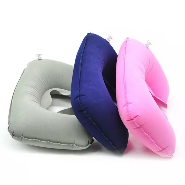 U Shaped Travel Pillow Neck Pillow Inflatable Portable Headrest Soft Air Cushion