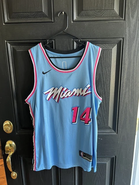 Tyler Herro Blue Miami Vice Heat Jersey Size Large NBA Finals