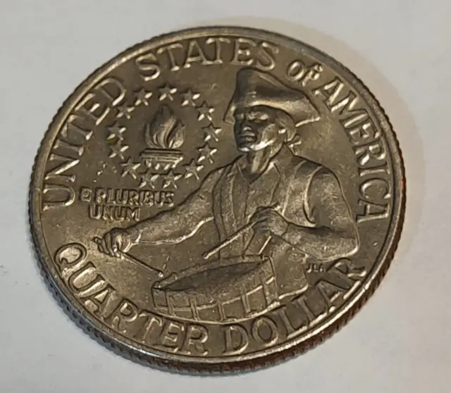 1776-1976 D Bicentennial Quarter Grease Brockage Reverse Mint Error/Variety