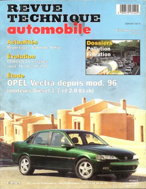 RTA revue technique N°601  OPEL VECTRA   12-1997