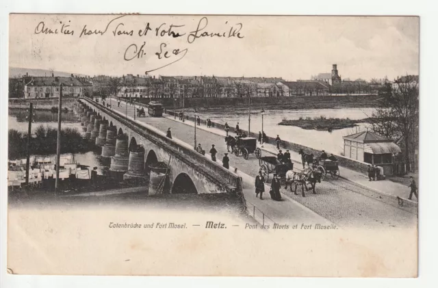METZ - Moselle - CPA 57 - bridges - Pont des Morts and Fort Moselle