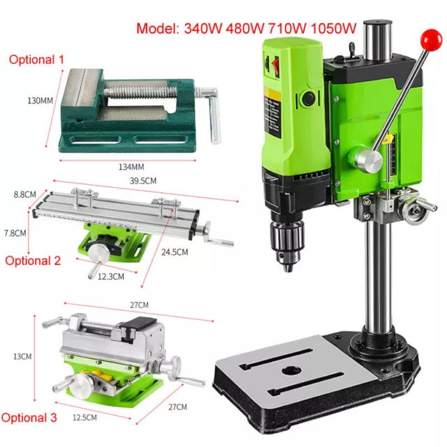 Electric Bench Drill Vise Fixture Drilling Machine Variable Speed Drilling Chuck
