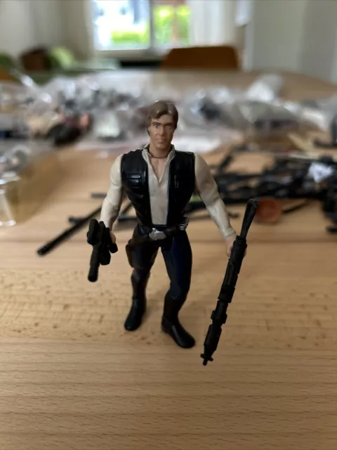 1. Star Wars Figur Han Solo Blaster Pistol Hasbro Figur 3.75“ Kenner Figuren