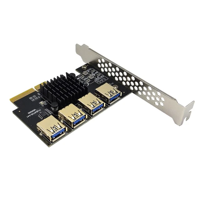 Add On Card PCI-E 4X to 4 USB3.0 Card PCI for  16X Adapter for Graphics C