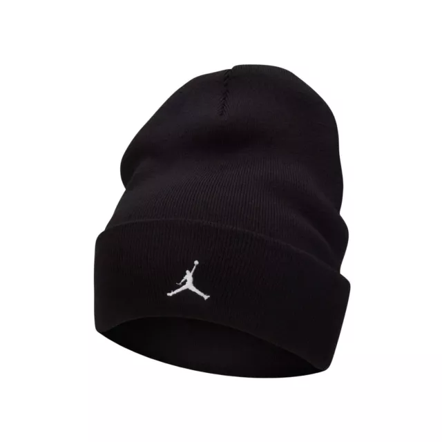 Cappello Nike Jordan Nero Cuff Berretto Jumpman Bianco Cuffia Fn4672 010 Origina