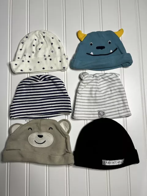 Newborn Baby Infant Kid Beanie Hat Lot Cap 0-6 Month Bundle GA#2