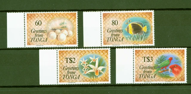 Tonga 1992 - Weihnachten Orchideen Papagei Perlen Anemonenfische - Nr. 1252-55