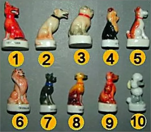 lot 35 FEVES DIVERSES FEVES PORCELAINE 3D si intéressé pour 1 fève