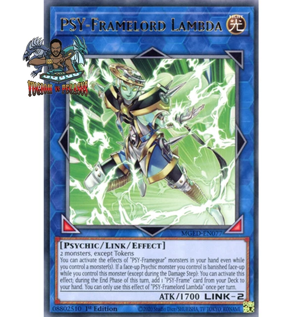 Yugioh! PSY-Framelord Lambda - MGED-EN077 Gold Rare - 1st ed NM