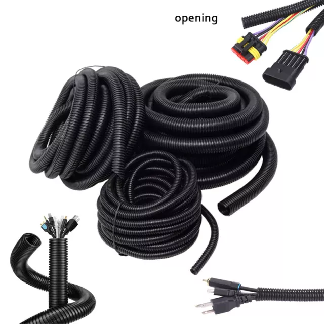 7-28mm Split Convoluted Tubing Conduit Sleeving Wiring Harness Loom Protect