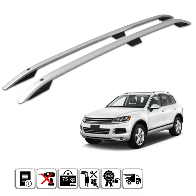 per VW VOLKSWAGEN TOUAREG 2003-2009 PORTAPACCHI ROTAIE BARRE LATERALI TETTO RACK