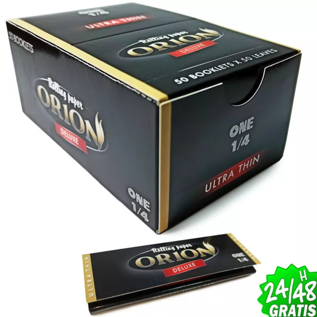 Papel De Fumar ORION Deluxe 50 Librillos x 50 Liar Cigarros 1/4 Rolling Paper