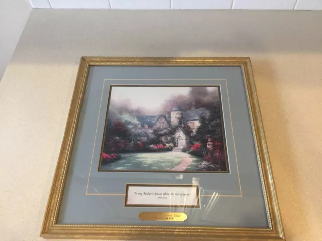 THOMAS KINKADE Beyond Autumn Gate Framed Artwork Print Picture COA