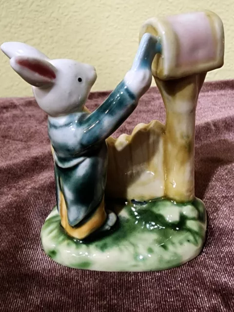 Albert Kessler Storytime Ceramic Bunny Rabbit Figurine Checking His Mail
