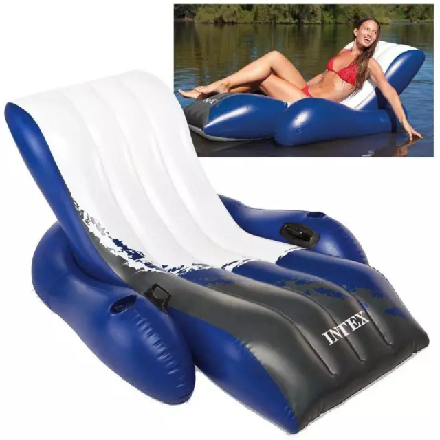 Intex 58868 Schwimmliege Lounge Wasserliege Luftmatratze Badeinsel aufblasbar