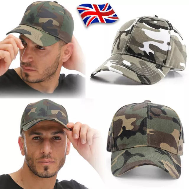 Men's Baseball Cap Operators Hat Airsoft Army Military Camo Camouflage Sun Cap r