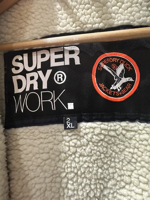 Men's Superdry Double Duck Sherpa Work Jacket - 2XL 2