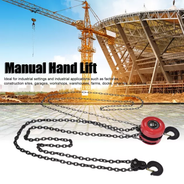 Industrial Manual Hand Lift Chain Block Hoist Ratchet Lever W/Hook 3Meter 6000lb 3