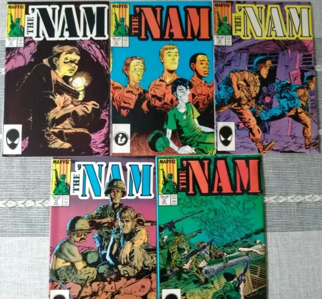 The 'Nam #8 #9 #10 #11 #12 Marvel 1987 Comic Books