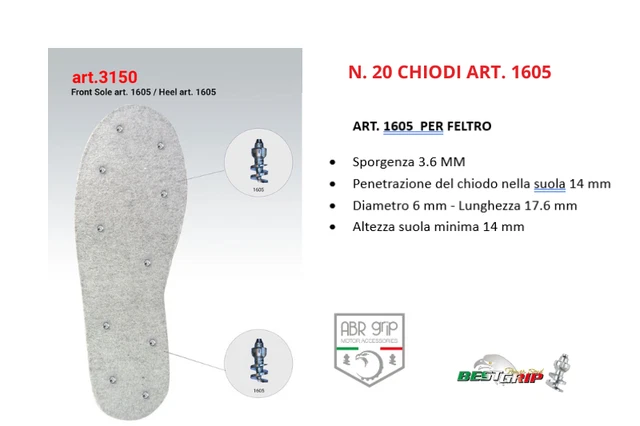 Chiodi Per Scarponi BESTGRIP - Kit 20 Pezzi Con Chiave Per Ghiaccio E Neve - Foto 5