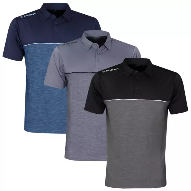 Stuburt Mens Evolve Middleton Wicking Stripe Golf Polo Shirt 36% OFF RRP