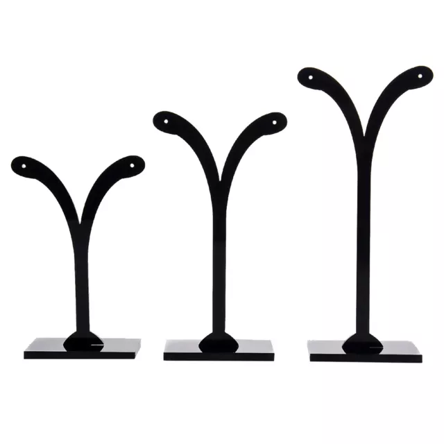 3Pcs Tree Jewelry Stand Display Rack Earring Necklace Ring Holder Organizer