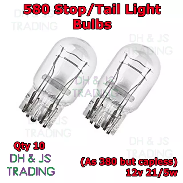 10 x 580 Rear Brake Tail Light Bulbs Car Van Bulb For Honda Civic EP3 2000-2005